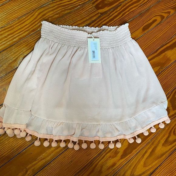 Ramy Brooke NWT Stevie Smocked BLUSH PINK Mini Skirt Size Large, MSRP $175 - Picture 8 of 10